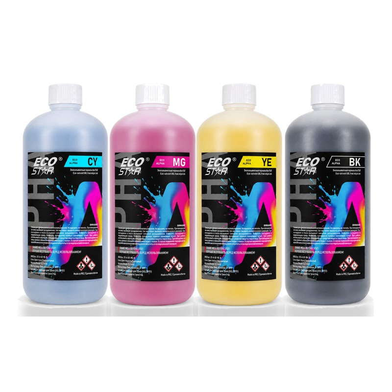 Купить Экосольвентные чернила EcoStar Eco Alpha, 1 л – Printconsulting Экосольвентные чернила EcoStar Eco Alpha, 1 л – фото оборудования